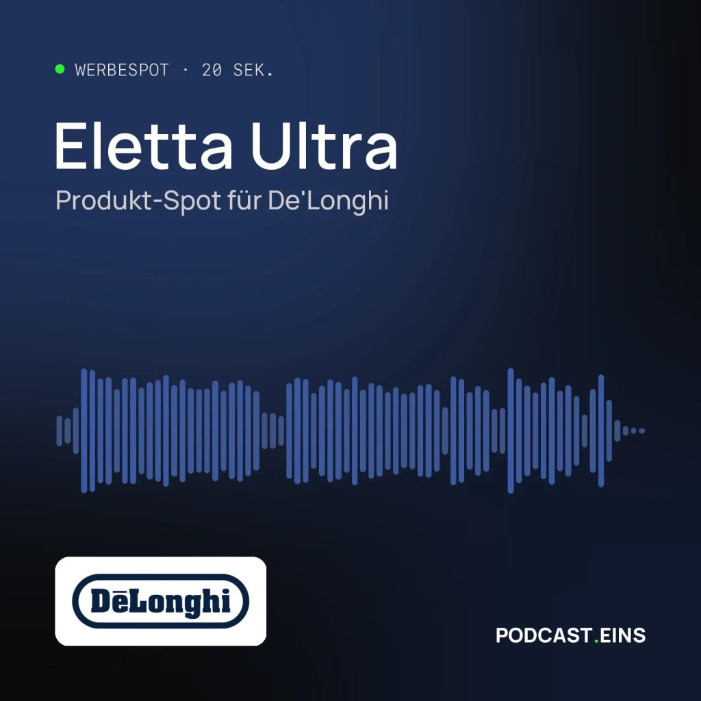 Cover des Werbespots für die De'Longhi Eletta Ultra mit Wellenform