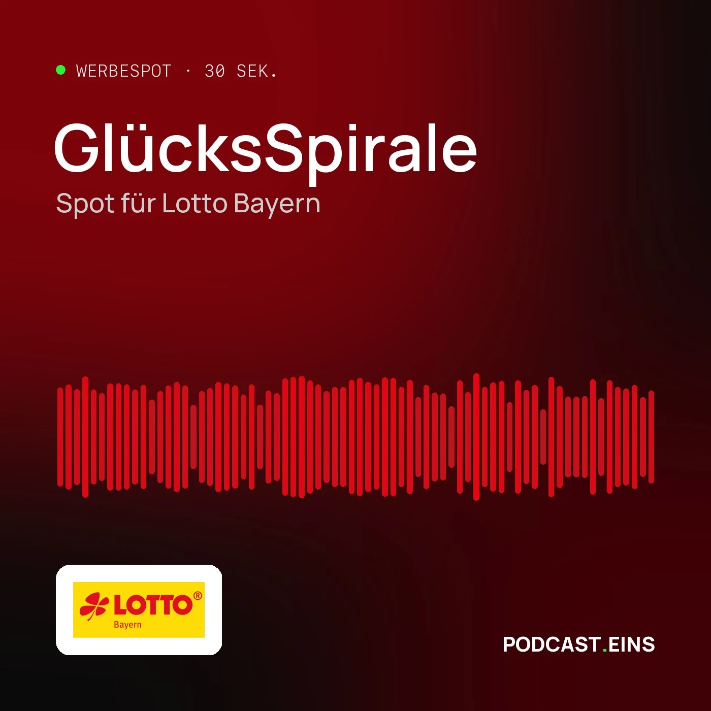 Cover des GlücksSpirale-Werbespots für Lotto Bayern mit Wellenform