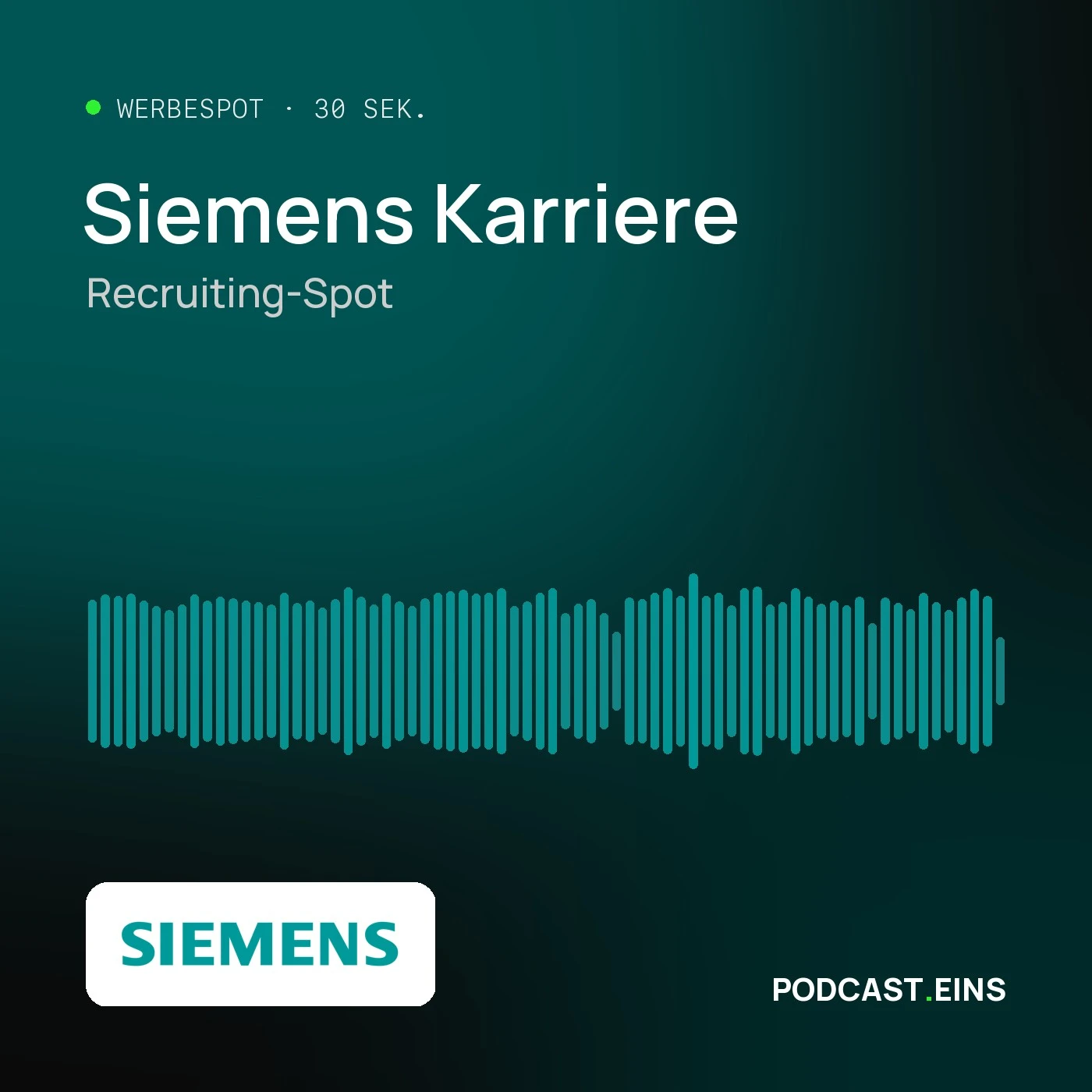 Cover des Siemens Karriere-Werbespots mit Wellenform