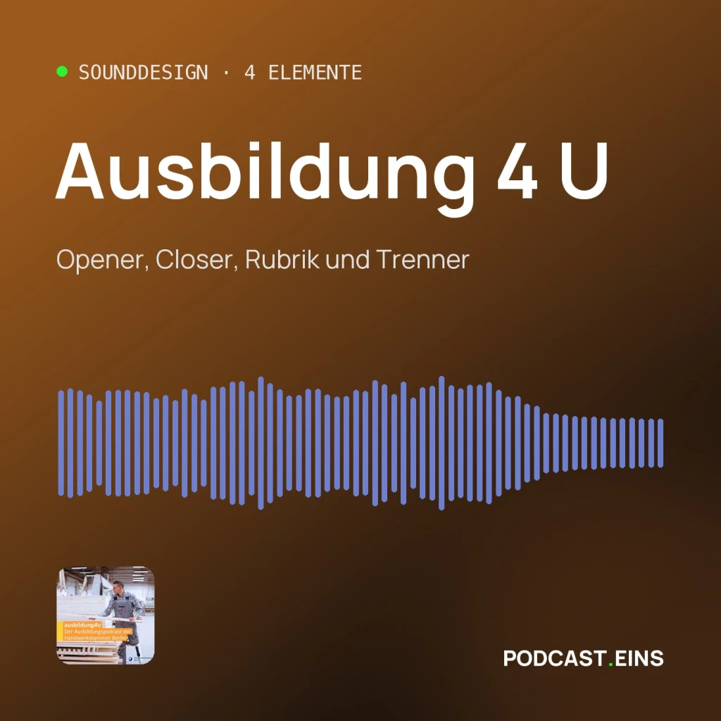 Cover des Sounddesigns von Ausbildung 4 U mit der Wellenform des Openers