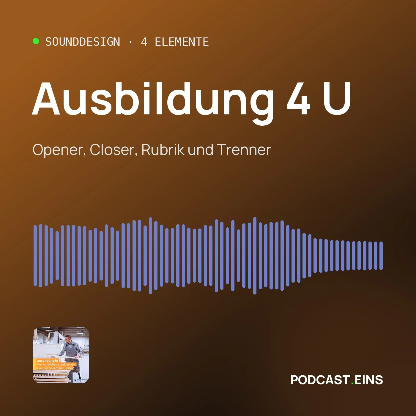 Cover des Sounddesigns von Ausbildung 4 U mit der Wellenform des Openers