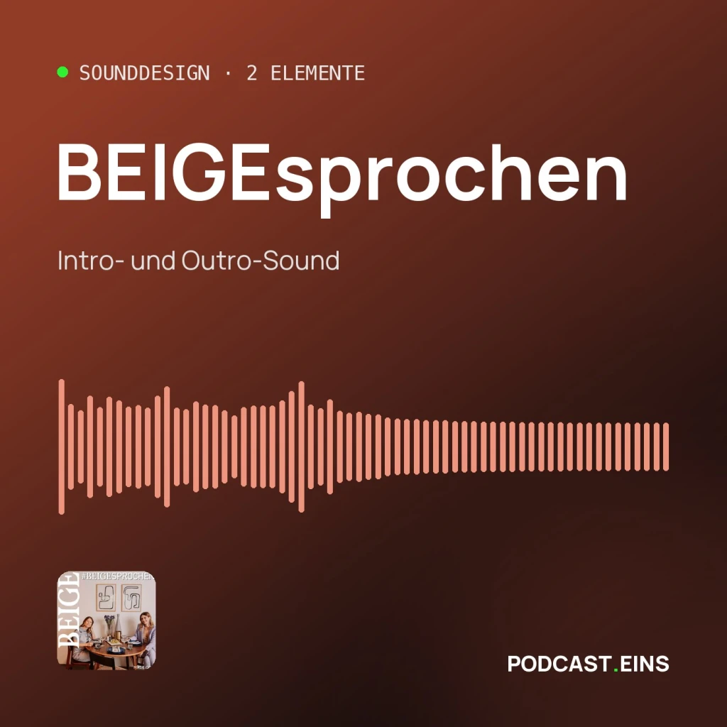 Cover des Sounddesigns von BEIGEsprochen mit der Wellenform des Openers