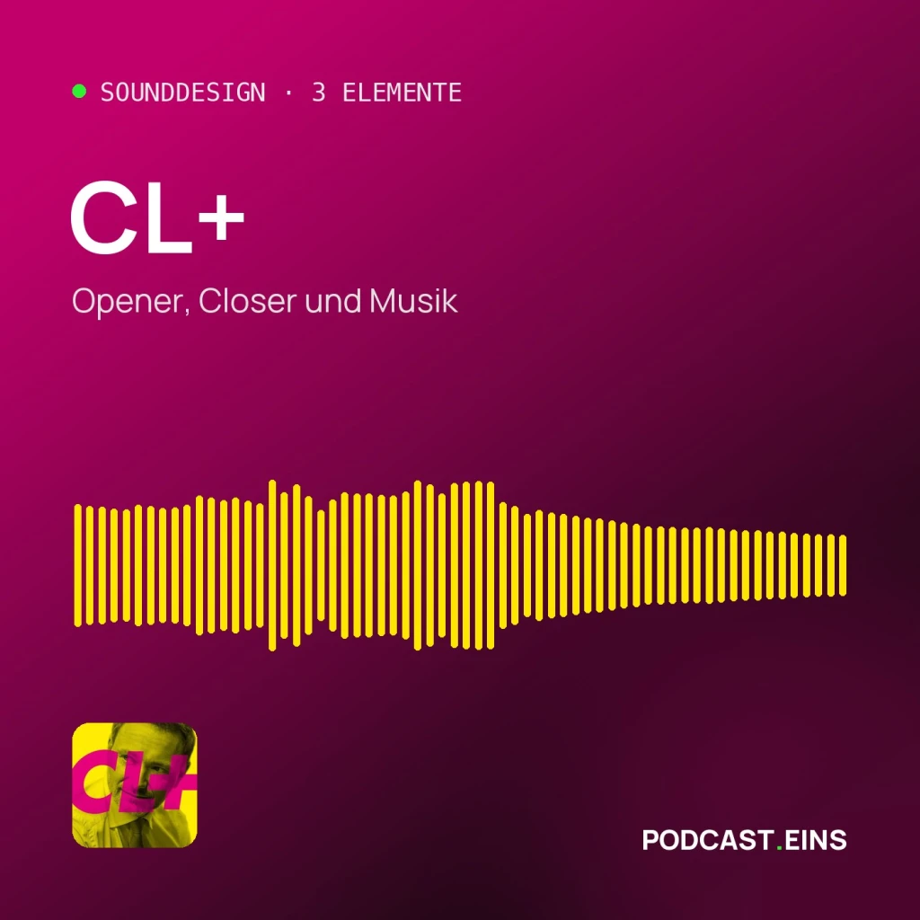 Cover des Sounddesigns von CL+ mit der Wellenform des Openers