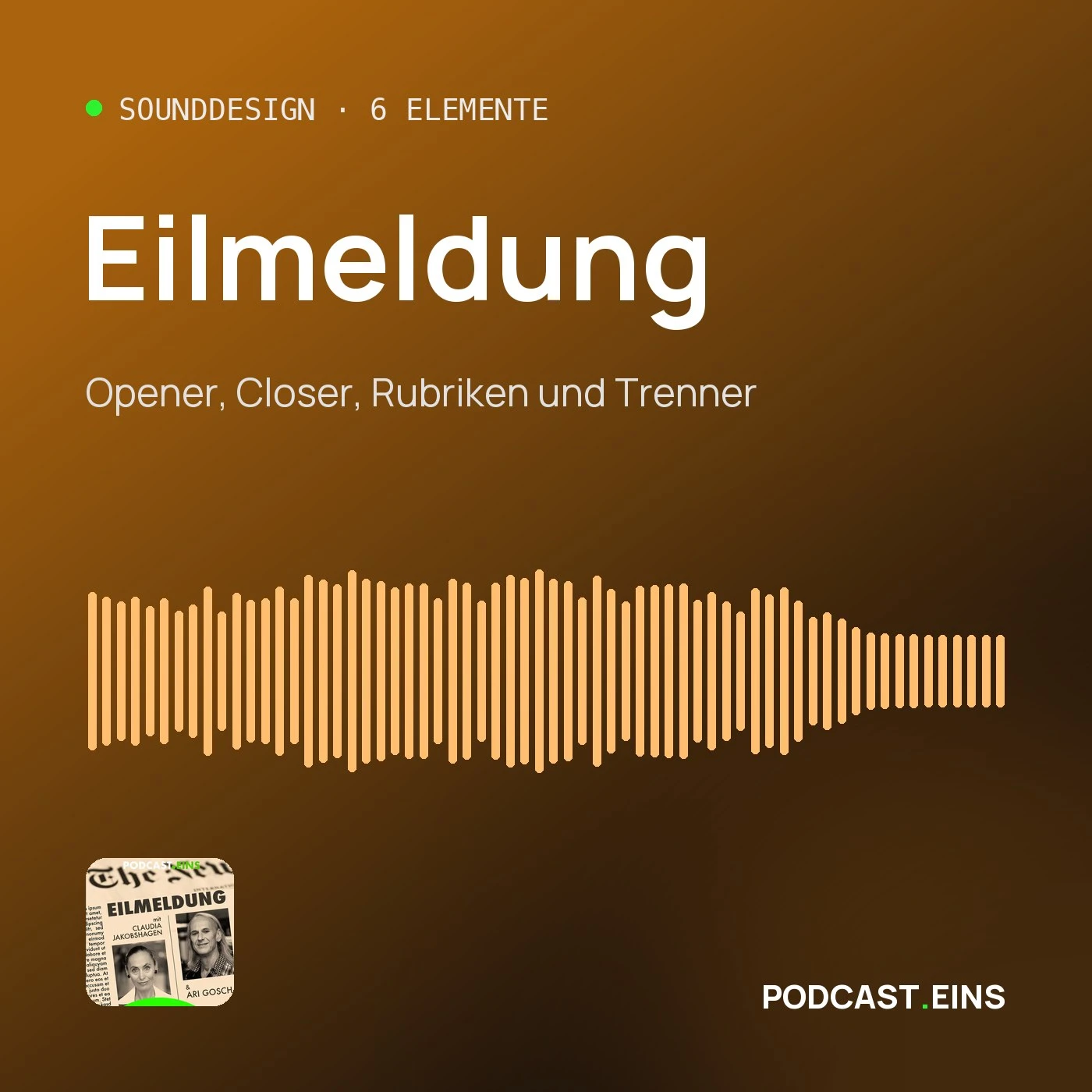 Cover des Sounddesigns von Eilmeldung mit der Wellenform des Openers