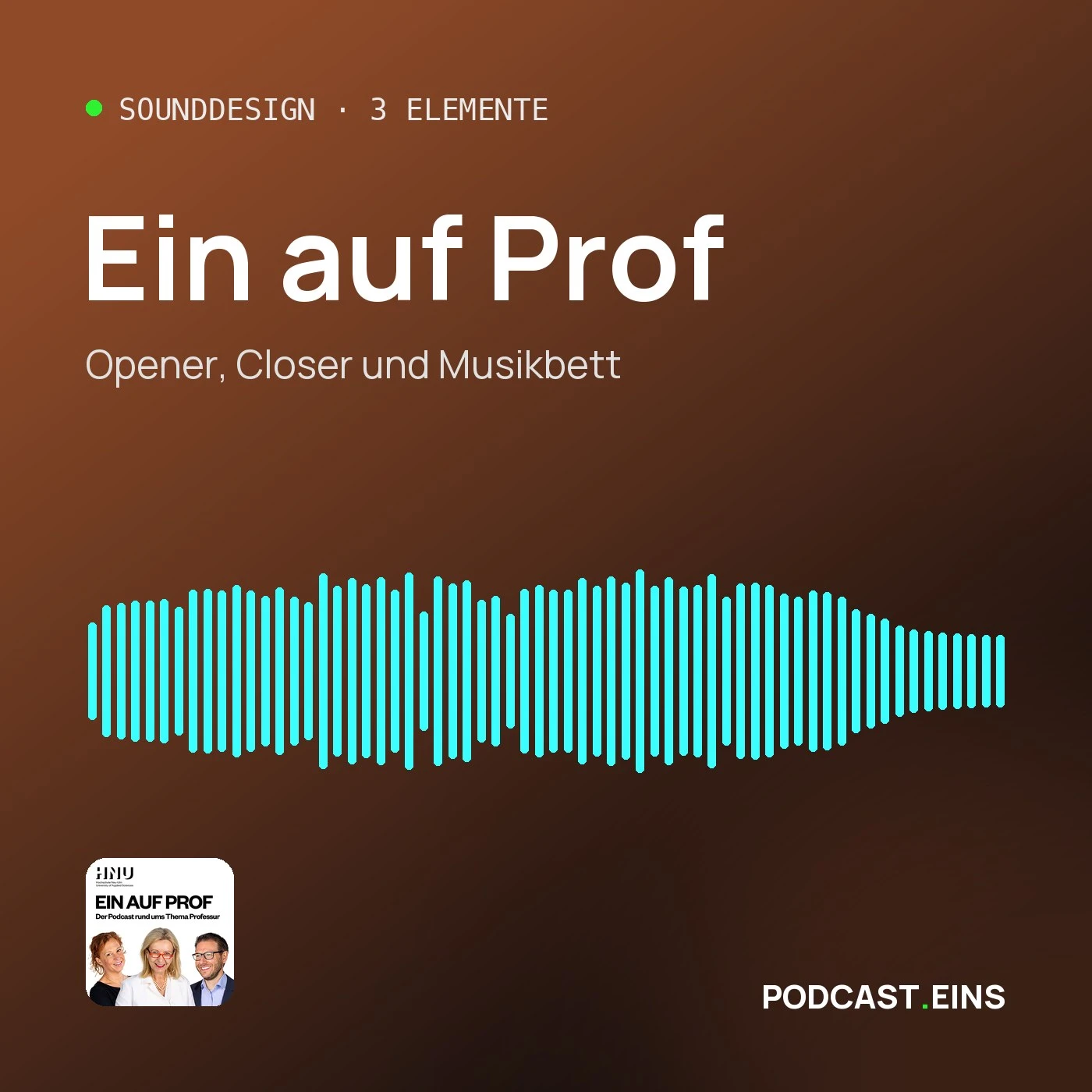Cover des Sounddesigns von Ein auf Prof mit der Wellenform des Openers
