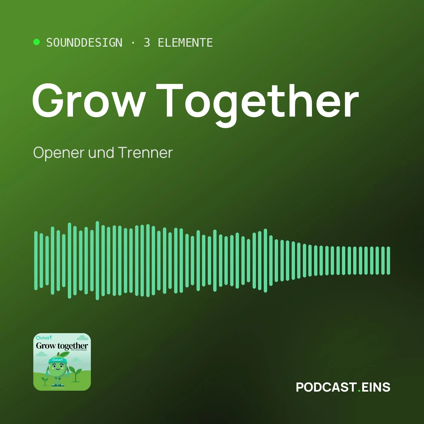 Cover des Sounddesigns von Grow Together mit der Wellenform des Openers