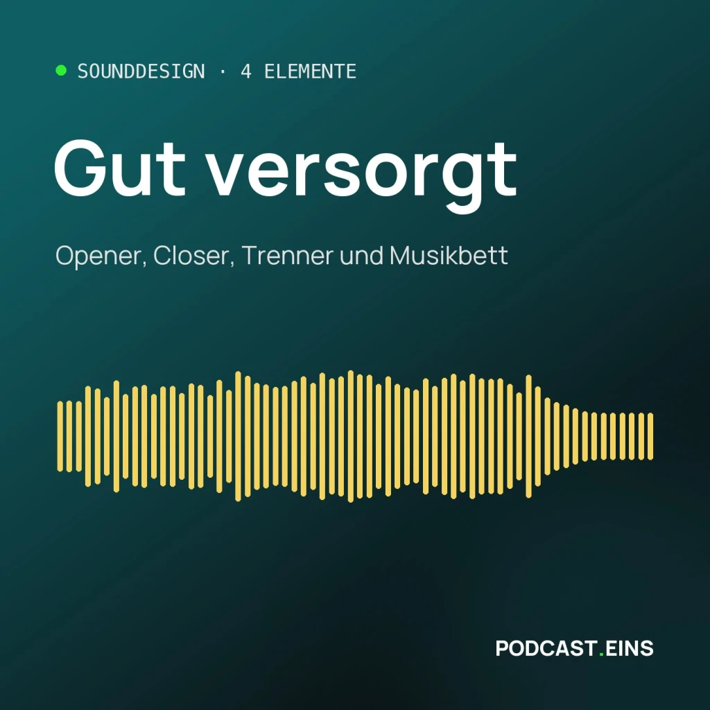 Cover des Sounddesigns von Gut versorgt mit der Wellenform des Openers