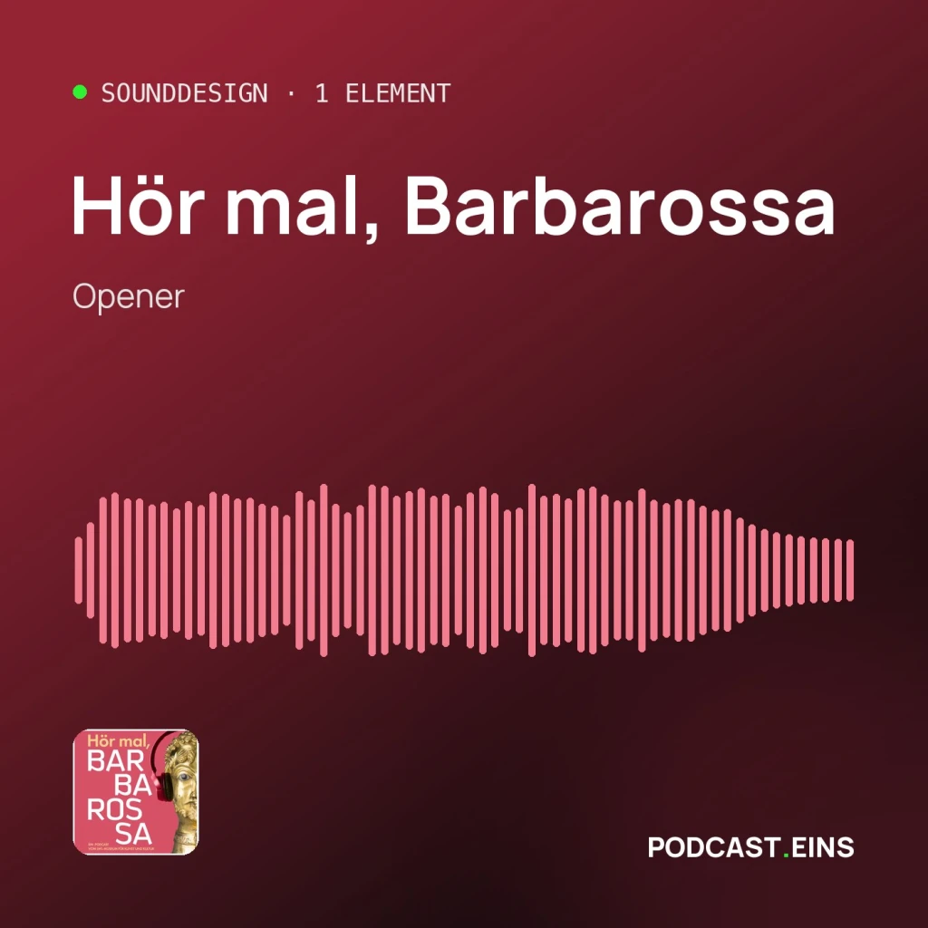 Cover des Sounddesigns von Hör mal, Barbarossa mit der Wellenform des Openers