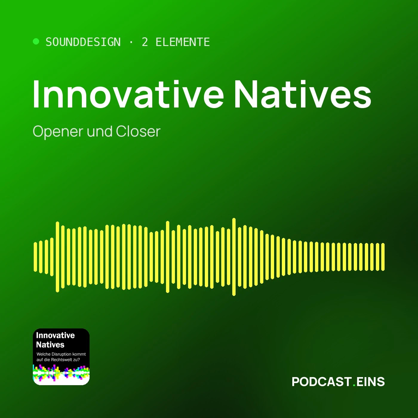 Cover des Sounddesigns von Innovative Natives mit der Wellenform des Openers