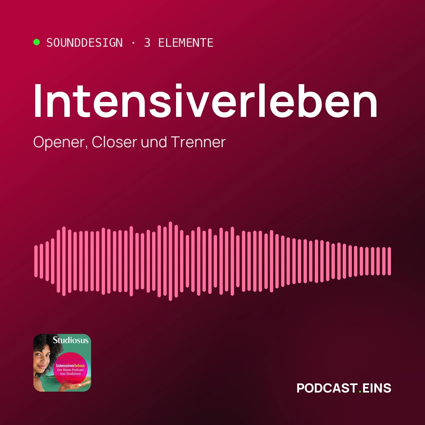 Cover des Sounddesigns von Intensiverleben mit der Wellenform des Openers