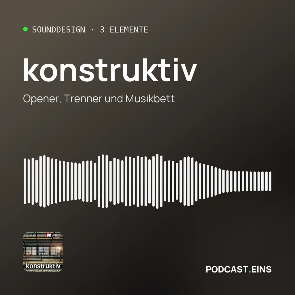 Cover des Sounddesigns von konstruktiv mit der Wellenform des Openers