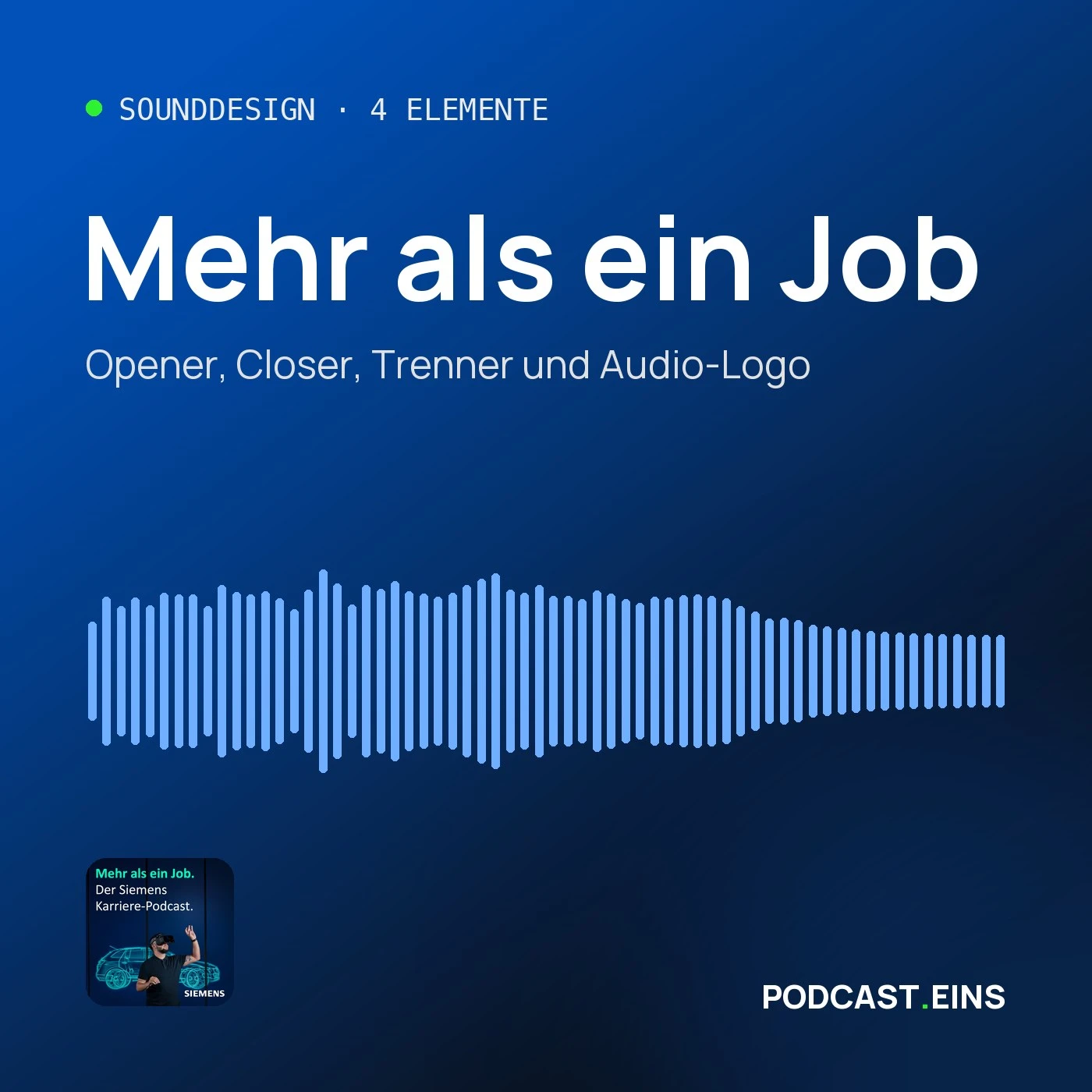 Cover des Sounddesigns von Mehr als ein Job mit der Wellenform des Openers