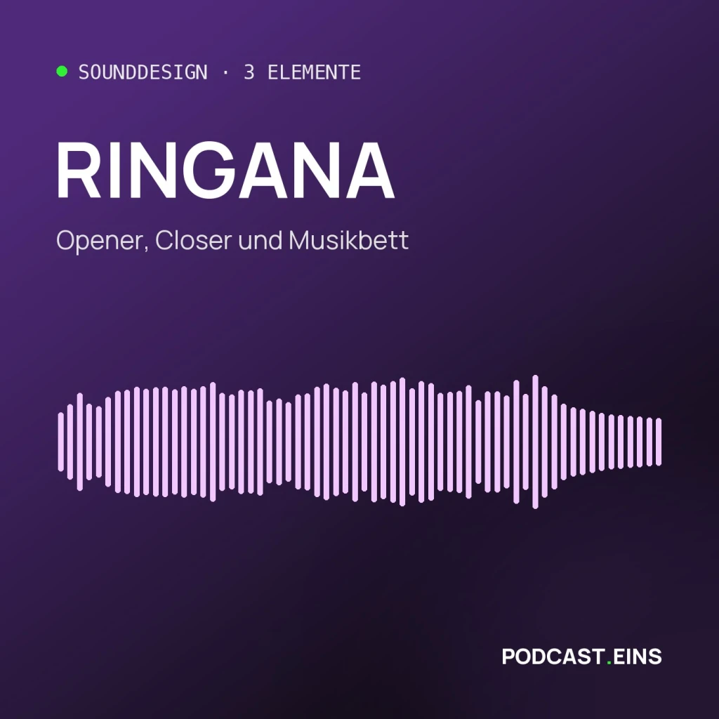 Cover des Sounddesigns von RINGANA mit der Wellenform des Openers