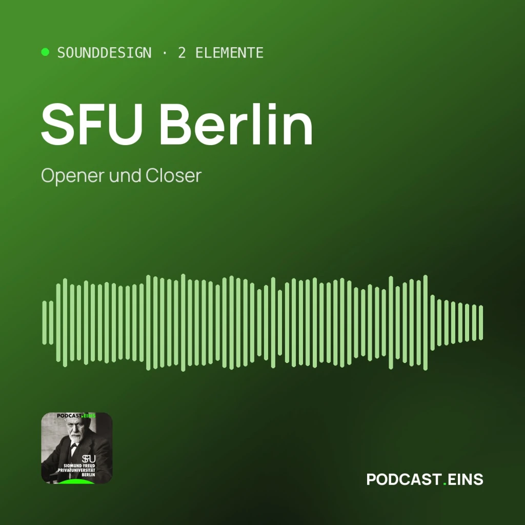 Cover des Sounddesigns von SFU Berlin mit der Wellenform des Openers