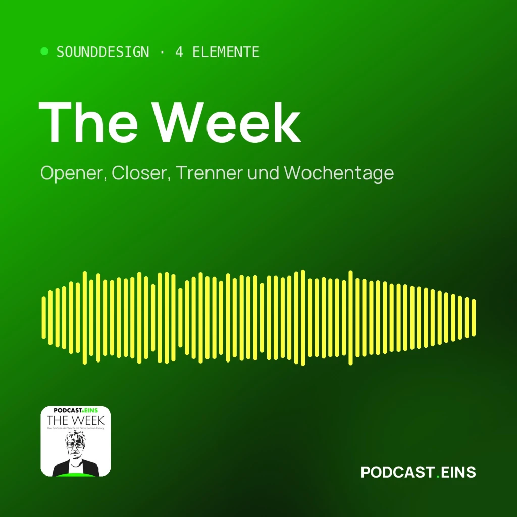Cover des Sounddesigns von The Week mit der Wellenform des Openers