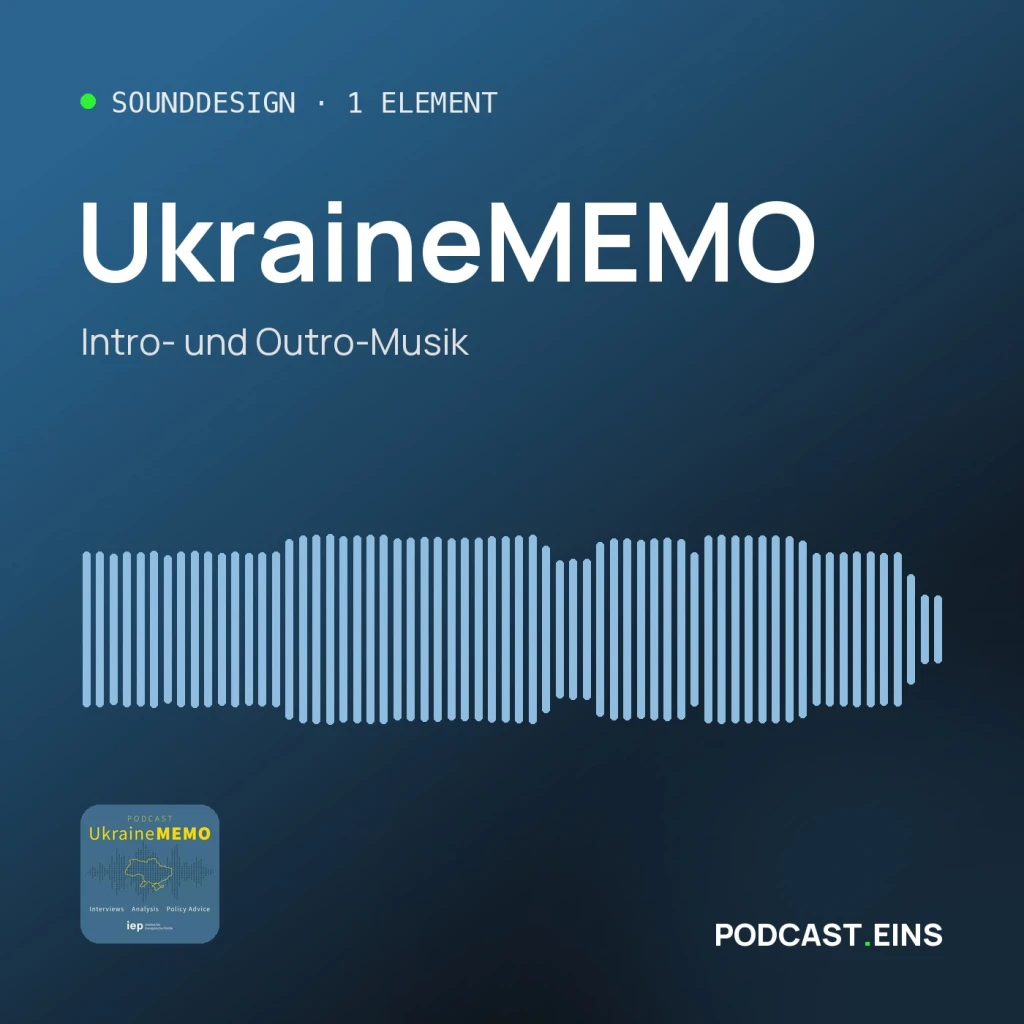 Cover des Sounddesigns von UkraineMEMO mit der Wellenform des Openers