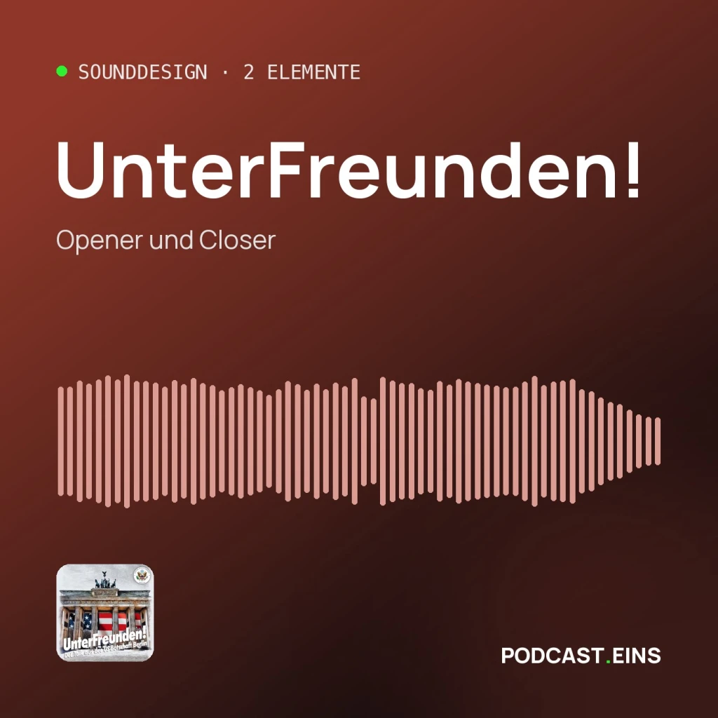 Cover des Sounddesigns von UnterFreunden! mit der Wellenform des Openers