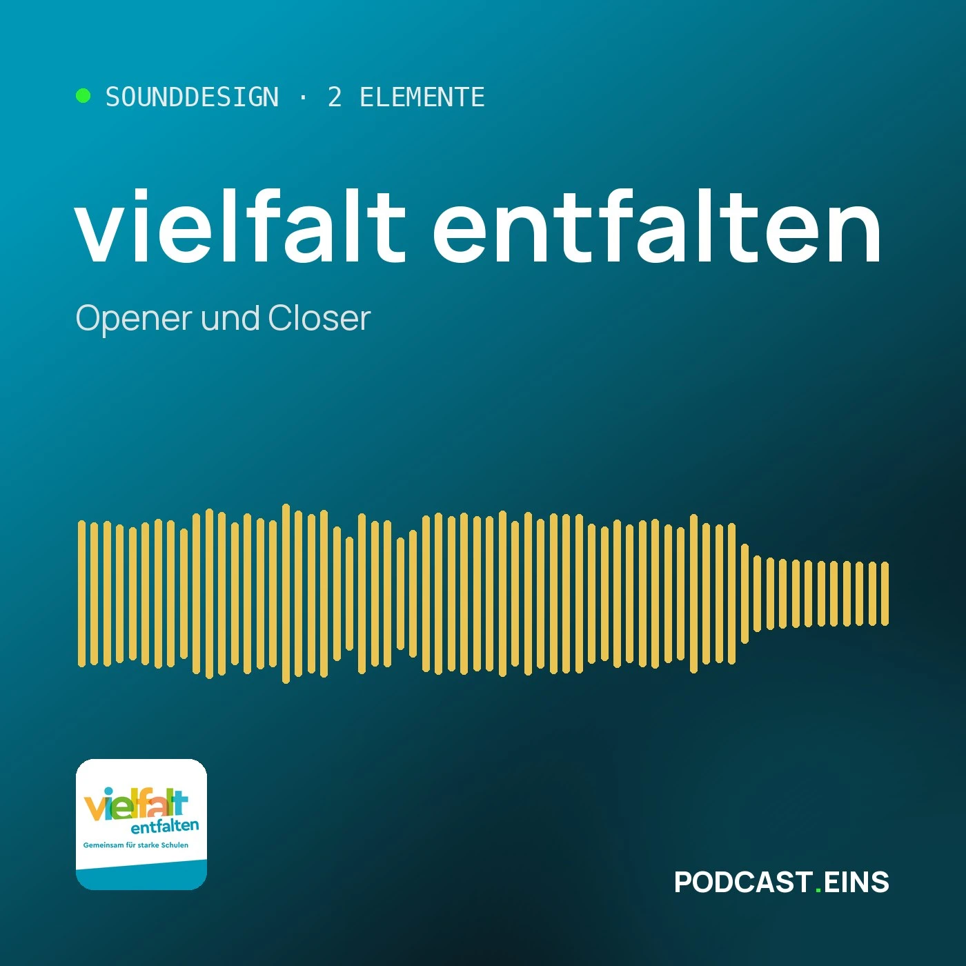 Cover des Sounddesigns von vielfalt entfalten mit der Wellenform des Openers